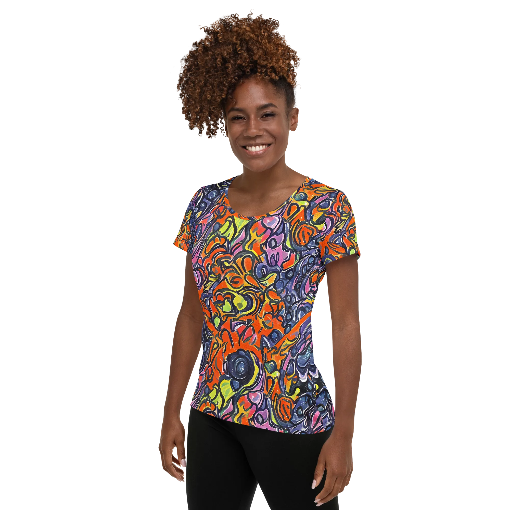 Molten Pop on Women's Athletic T-Shirt — Left
