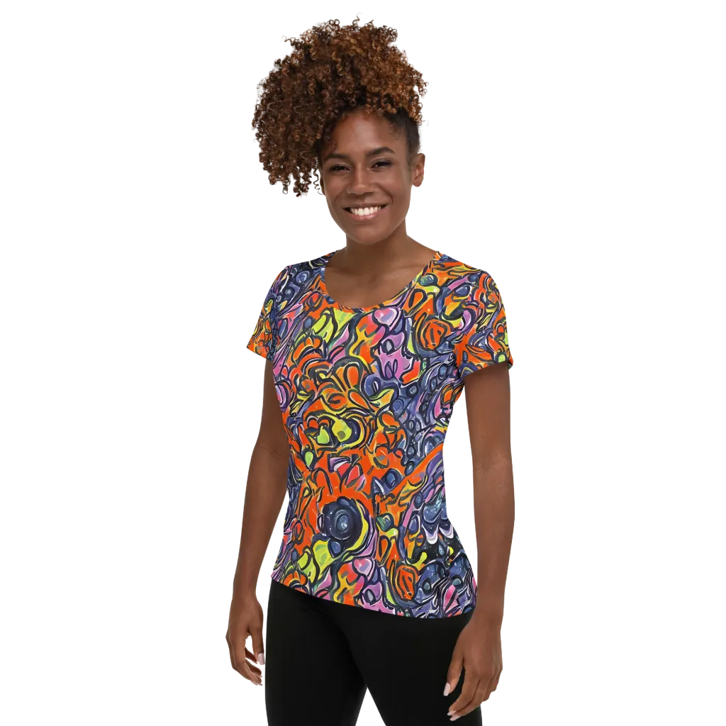Molten Pop on Women's Athletic T-Shirt — Left