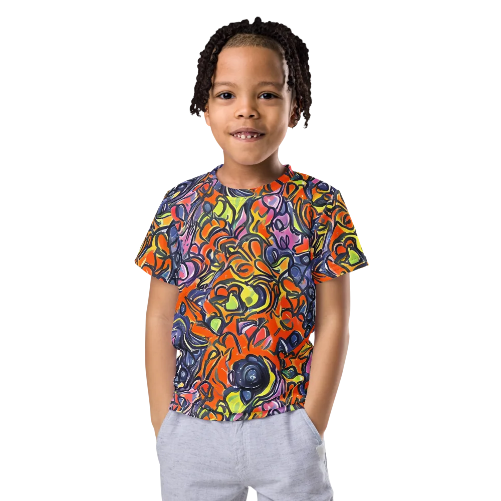 Molten Pop on Kids Crew Neck T-Shirt — Front