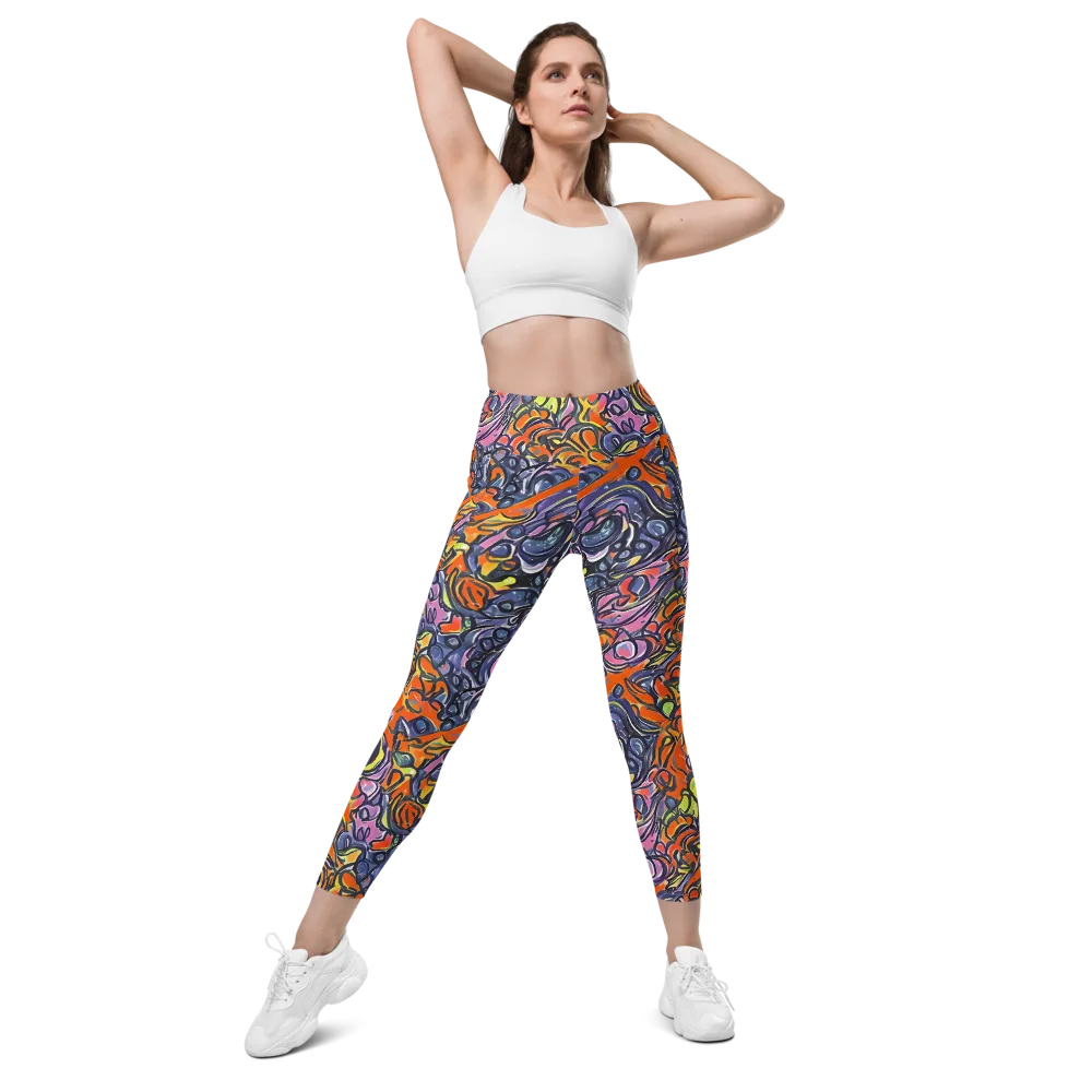 Molten Pop on Leggings with Pockets — Front