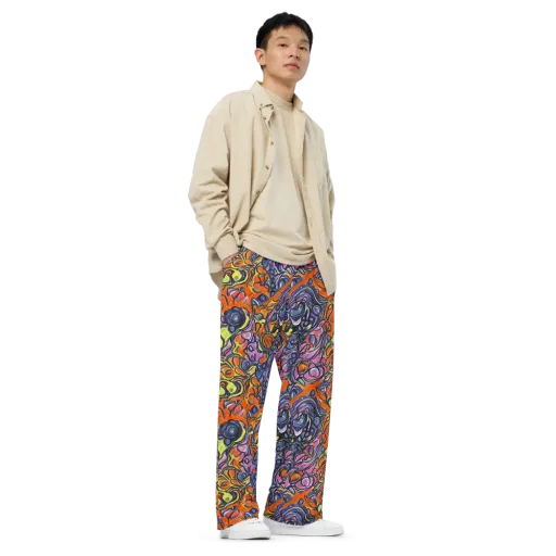 Molten Pop on a Wide-Leg Pants