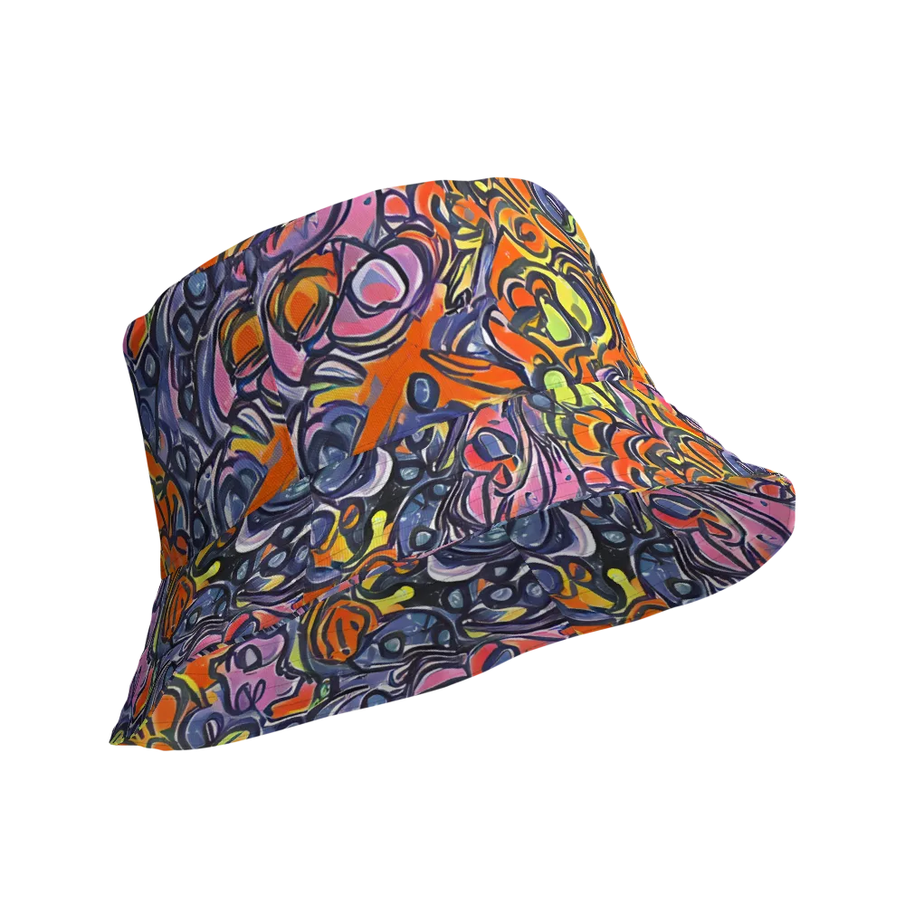 Molten Pop on Reversible Bucket Hat — Product details Outside