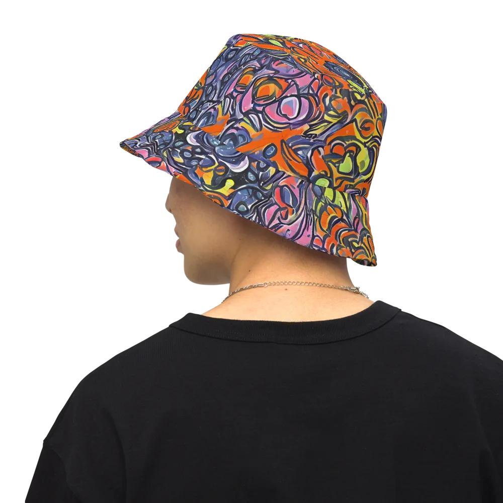 Molten Pop on Reversible Bucket Hat — Back Inside