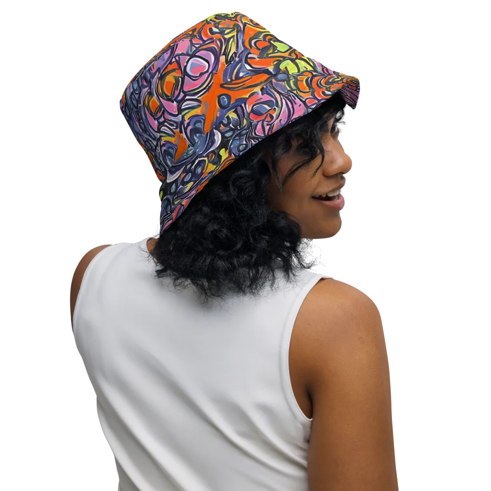 Molten Pop on Reversible Bucket Hat — Right Outside