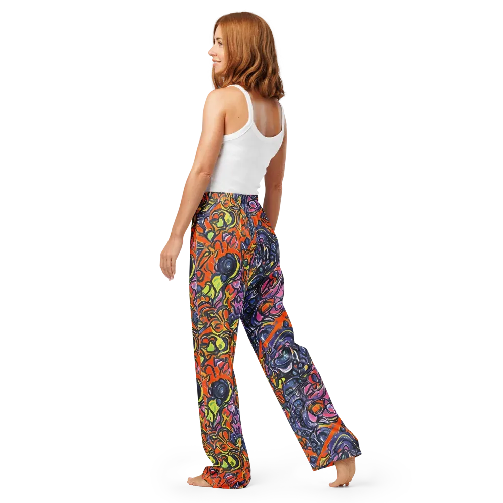 Molten Pop on Women's Pajama Pants — Back
