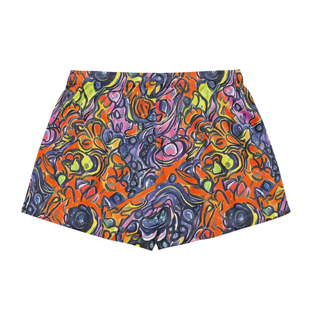 Molten Pop on Women's Pajama Shorts — Back