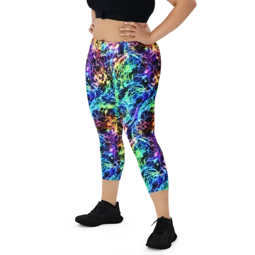 Kaleidoscope Storm on a Capri Leggings