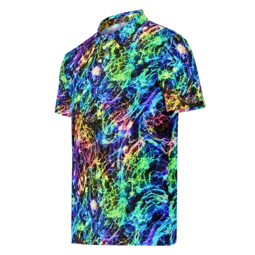 Kaleidoscope Storm on a Men's Slim Fit Polo Shirt