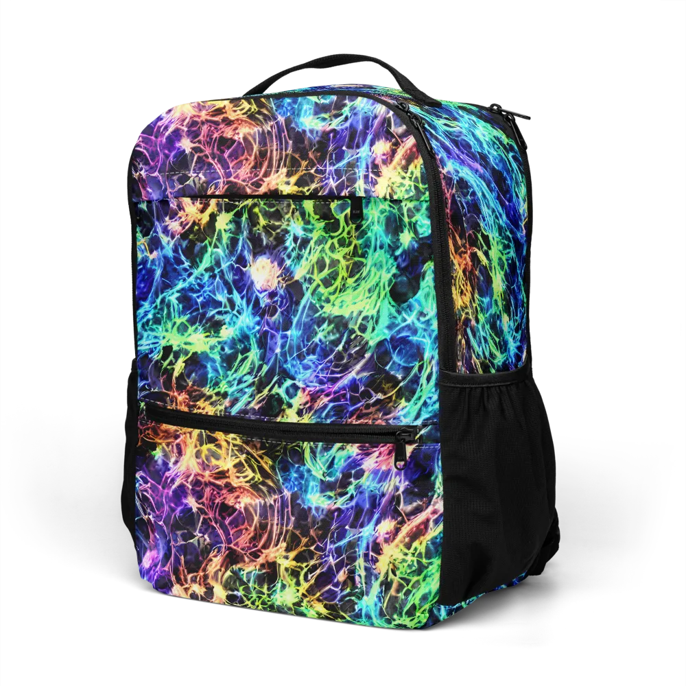 Kaleidoscope Storm on Utility Backpack — Left Front