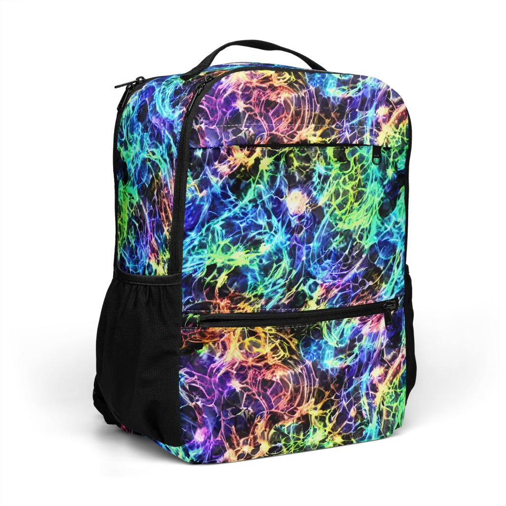 Kaleidoscope Storm on Utility Backpack — Right Front