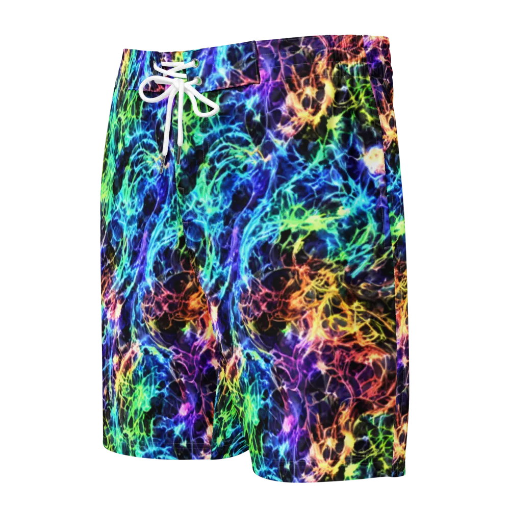 Kaleidoscope Storm on Men's Board Shorts — Front