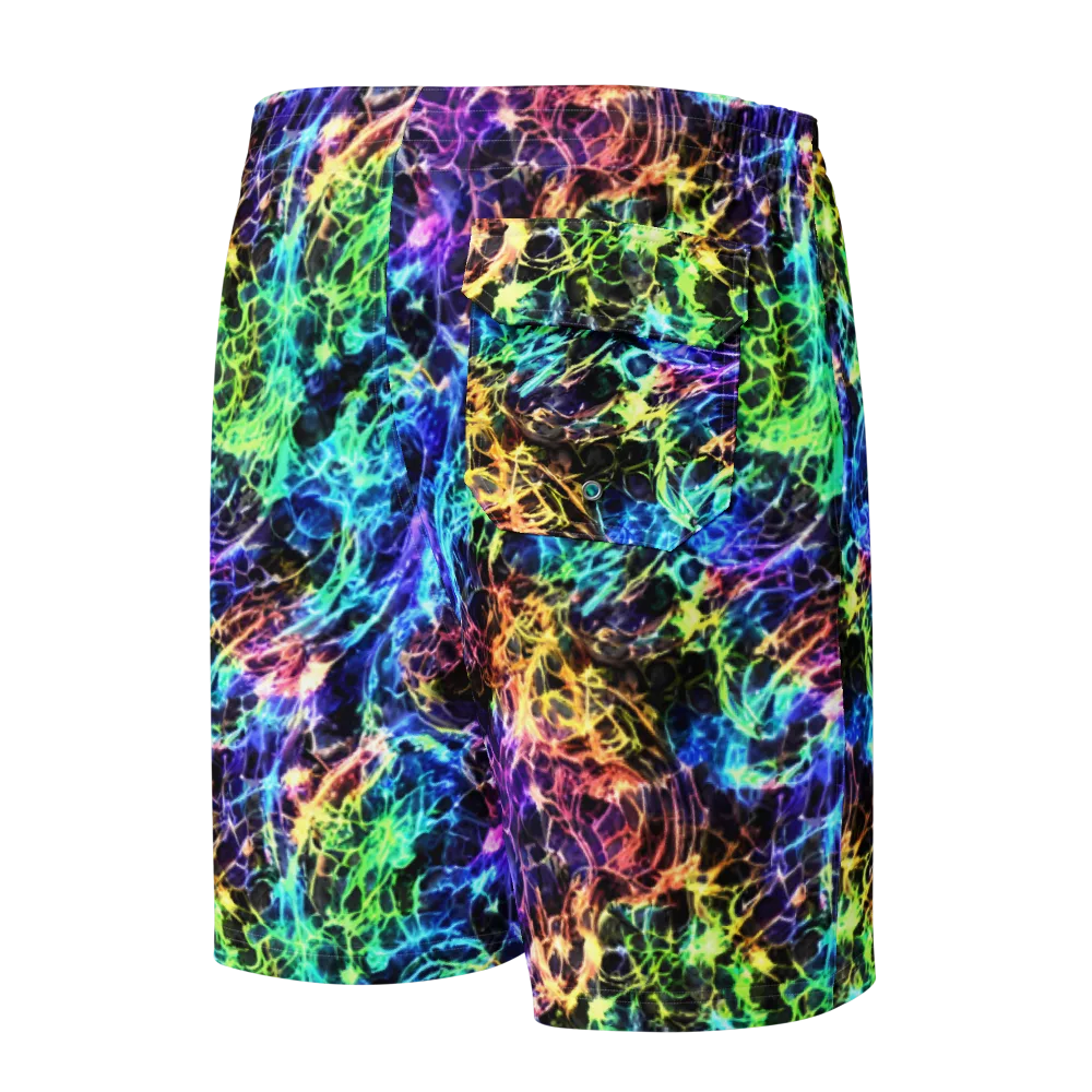 Kaleidoscope Storm on Men's Board Shorts — Back