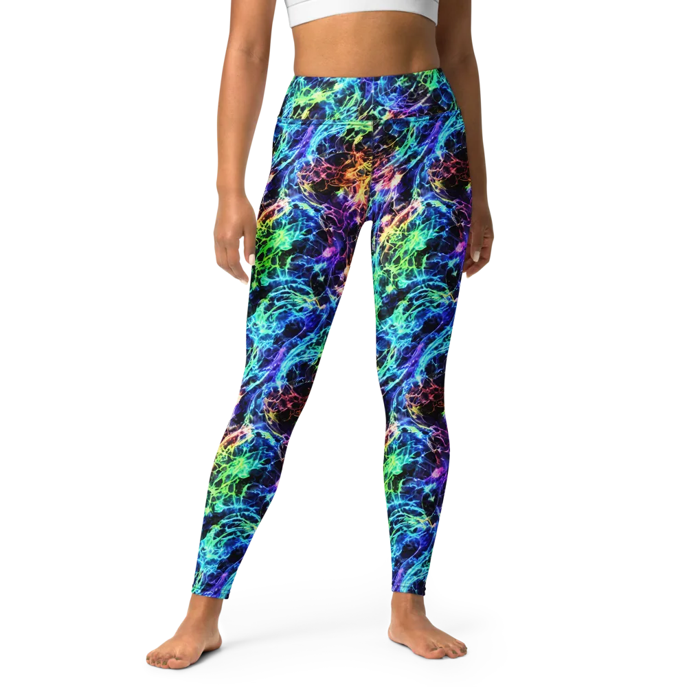 Kaleidoscope Storm on Yoga Leggings — Front