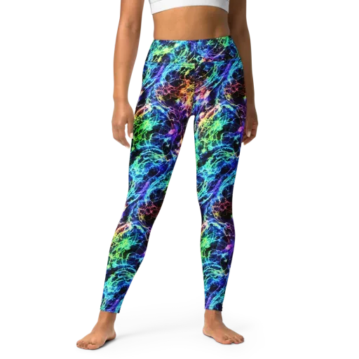 Kaleidoscope Storm on a Yoga Leggings