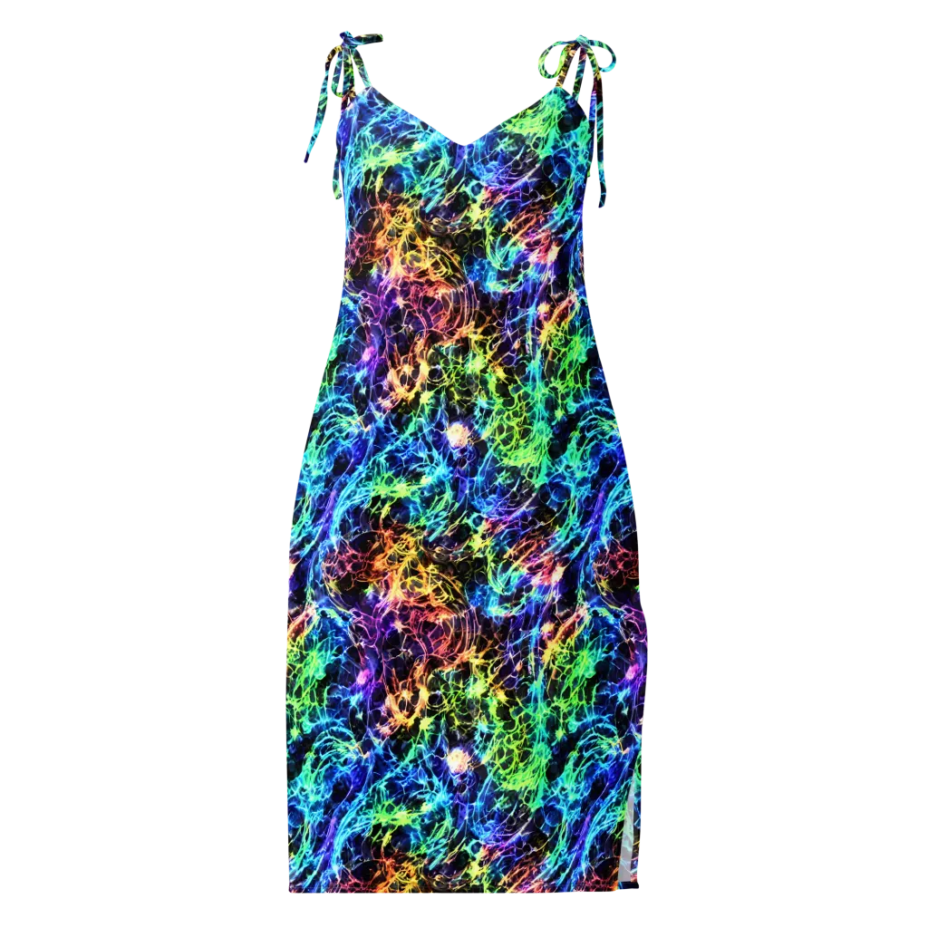 Kaleidoscope Storm on Slip Dress — Front