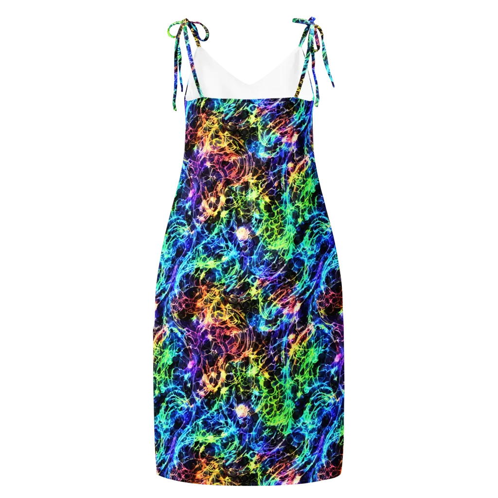 Kaleidoscope Storm on Slip Dress — Back