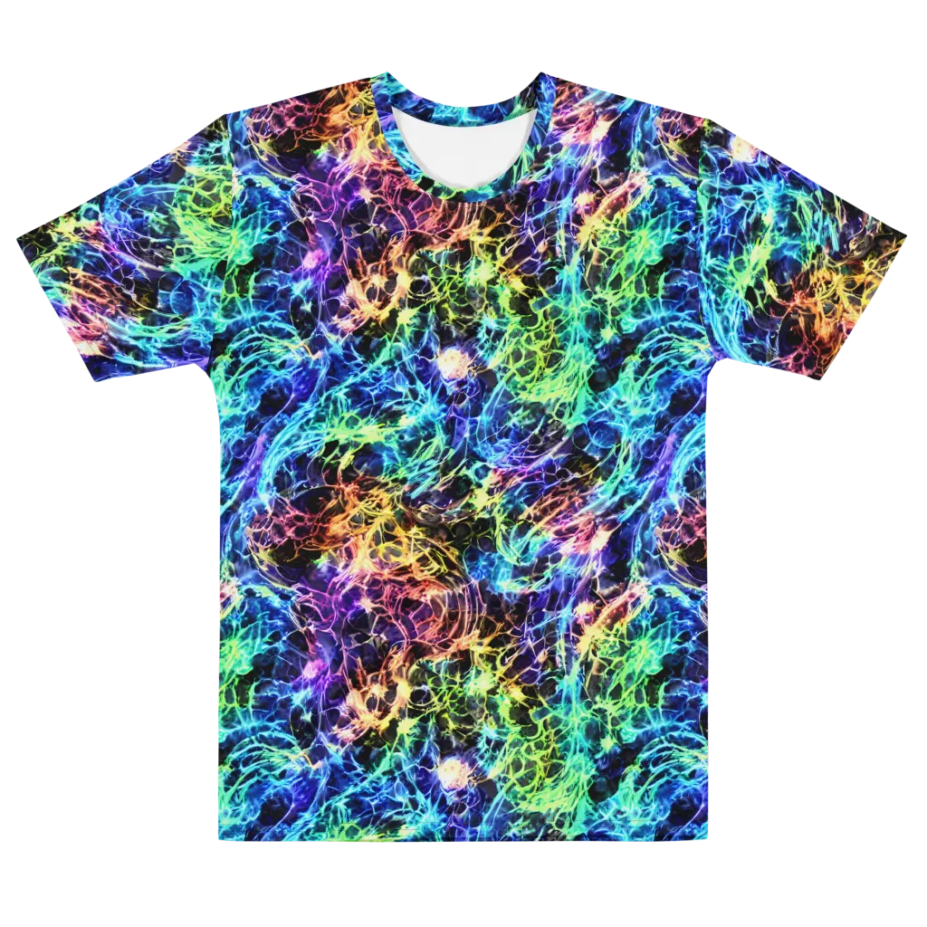 Kaleidoscope Storm on Men's Cotton Crew Neck T-Shirt — Front