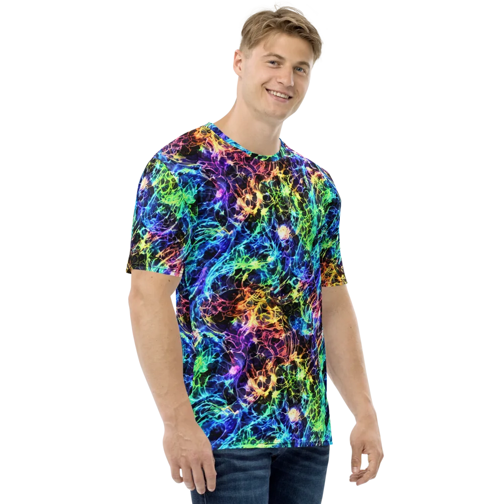 Kaleidoscope Storm on Men's Crew Neck T-Shirt — Right