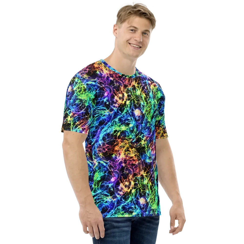 Kaleidoscope Storm on Men's Crew Neck T-Shirt — Right
