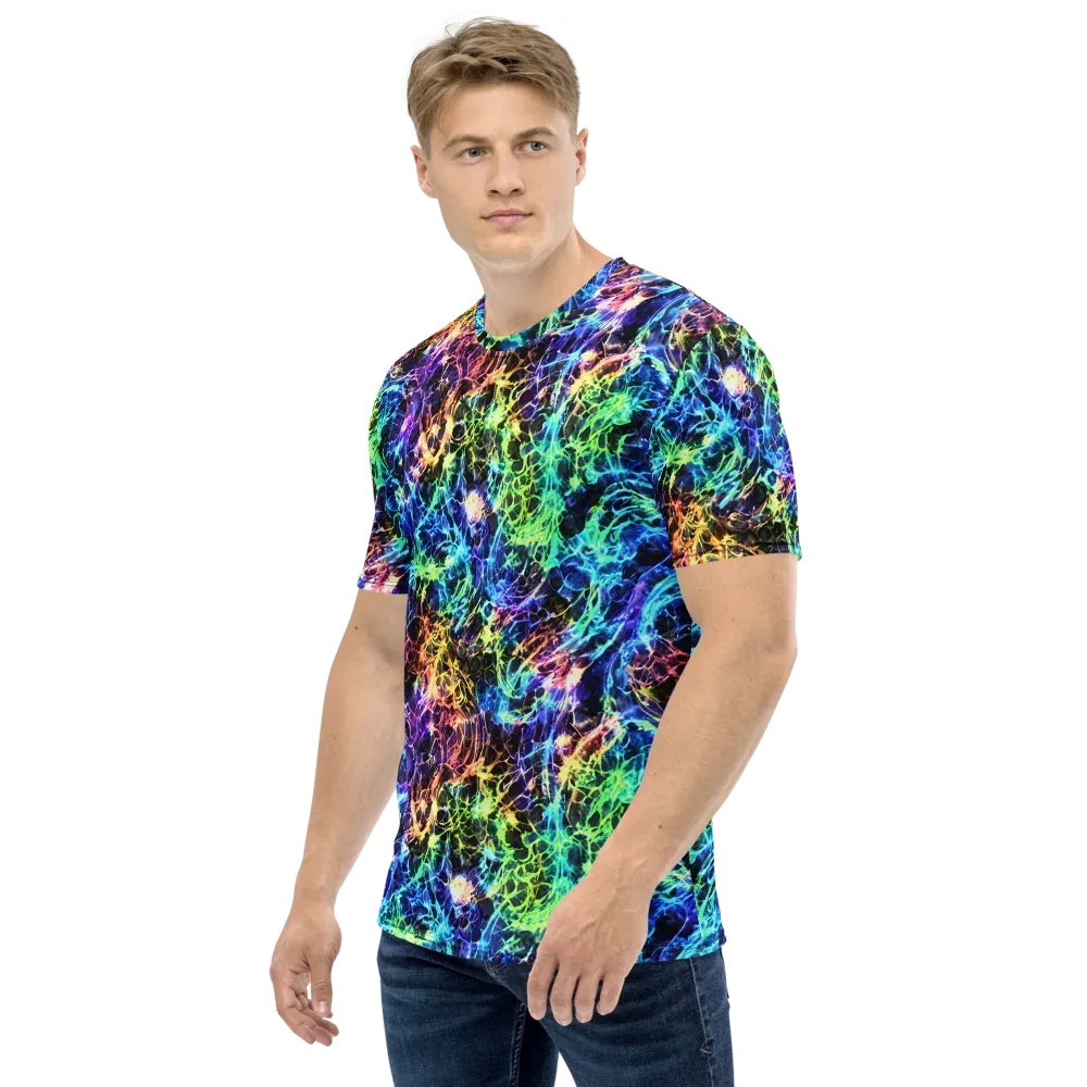 Kaleidoscope Storm on Men's Crew Neck T-Shirt — Left
