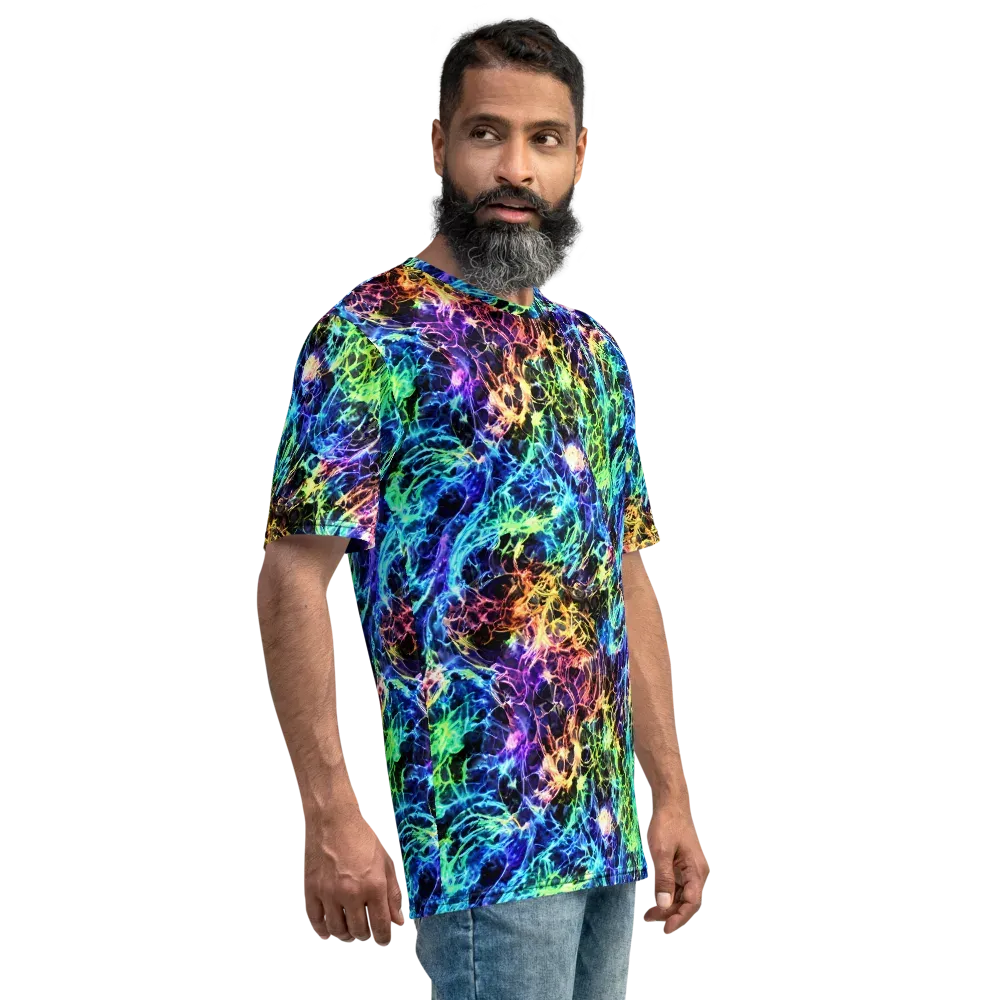 Kaleidoscope Storm on Men's Crew Neck T-Shirt — Right