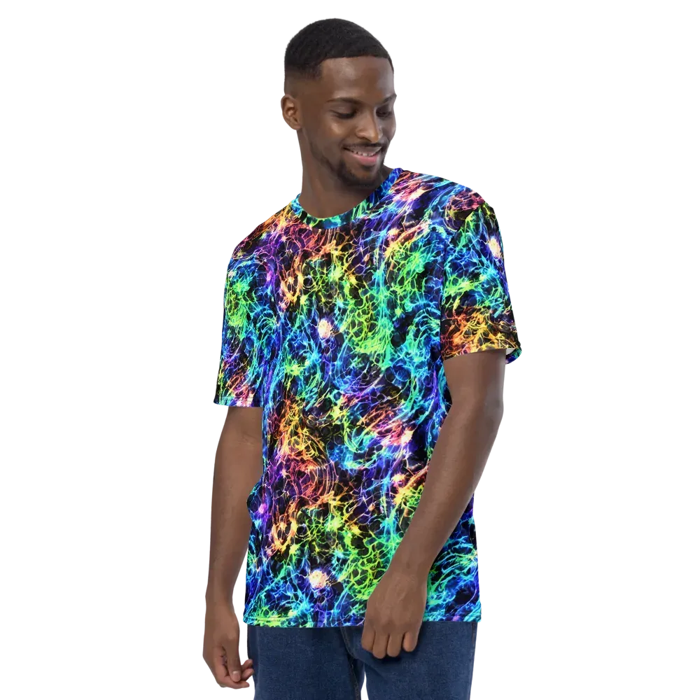 Kaleidoscope Storm on Men's Crew Neck T-Shirt — Left