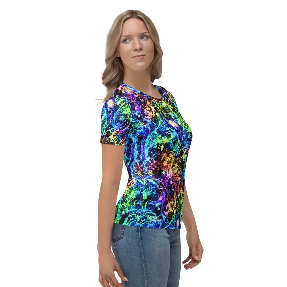 Kaleidoscope Storm on Women's Crew Neck T-Shirt — Right