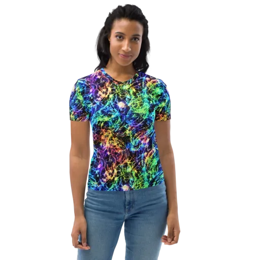 Kaleidoscope Storm on a Women's Crew Neck T-Shirt