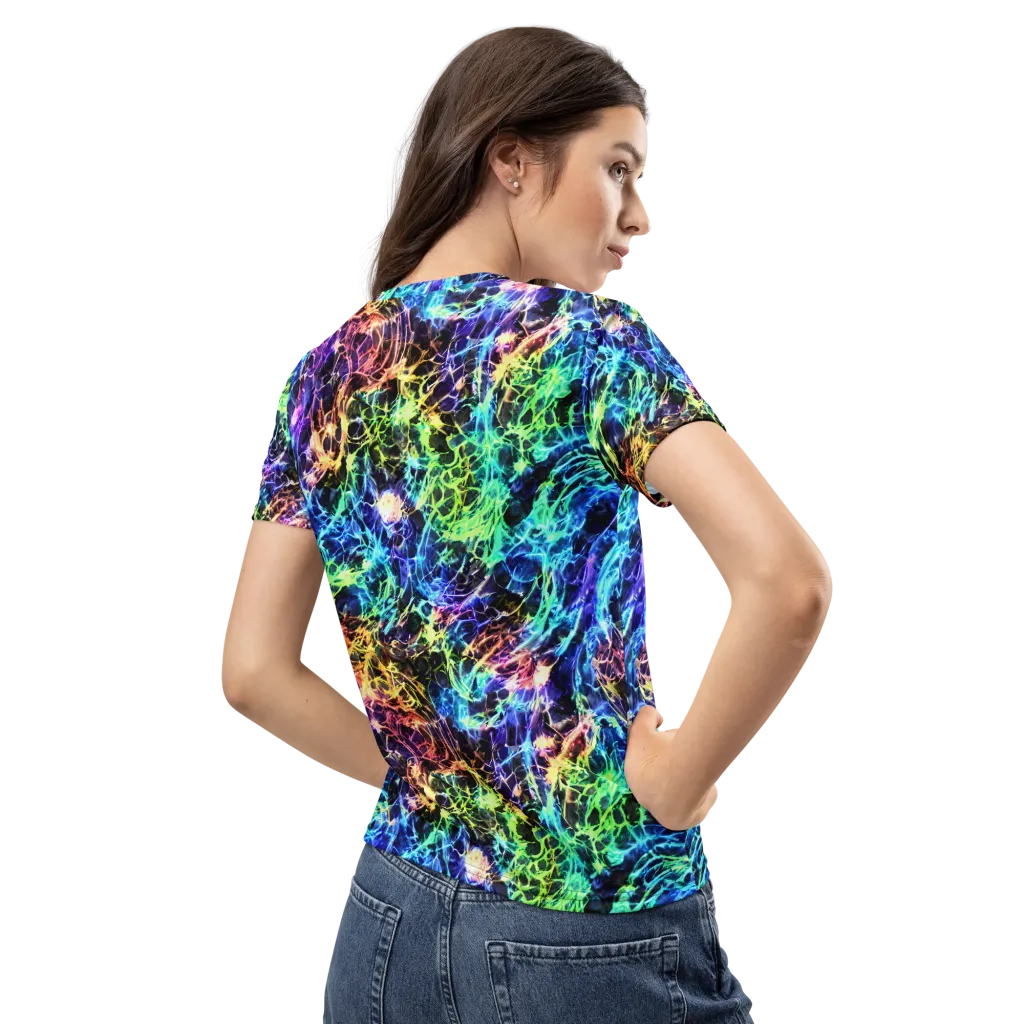 Kaleidoscope Storm on Women's Crew Neck T-Shirt — Back