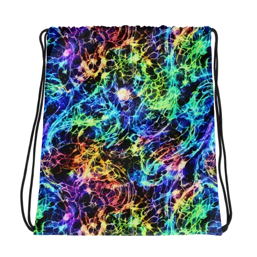 Kaleidoscope Storm on a Drawstring Bag