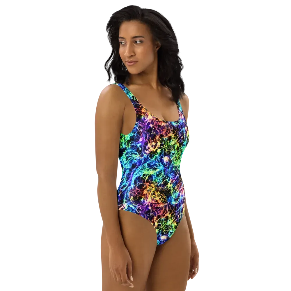Kaleidoscope Storm on One-Piece Swimsuit — Right