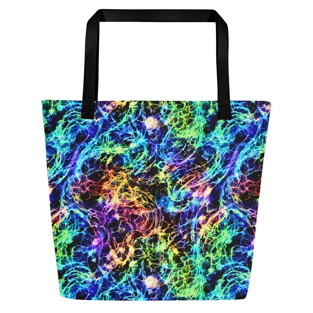 Kaleidoscope Storm on Large Tote Bag W/ Pocket — Front