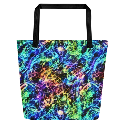 Kaleidoscope Storm on a Large Tote Bag W/ Pocket