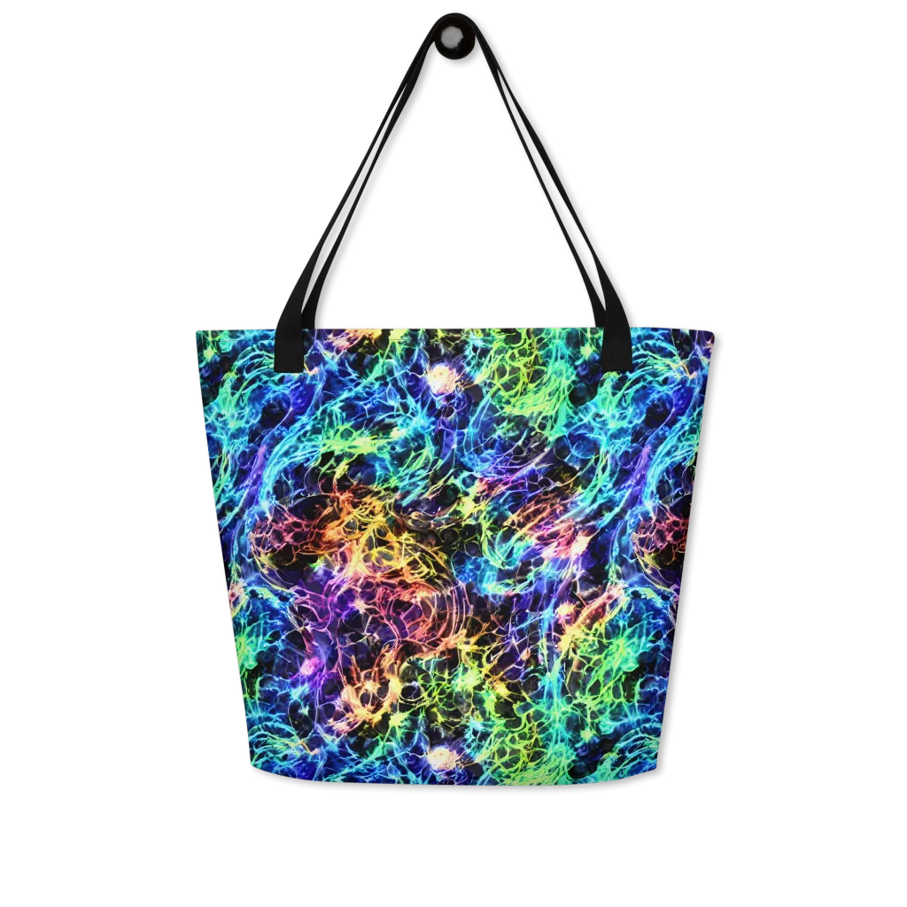 Kaleidoscope Storm on Large Tote Bag W/ Pocket — Front