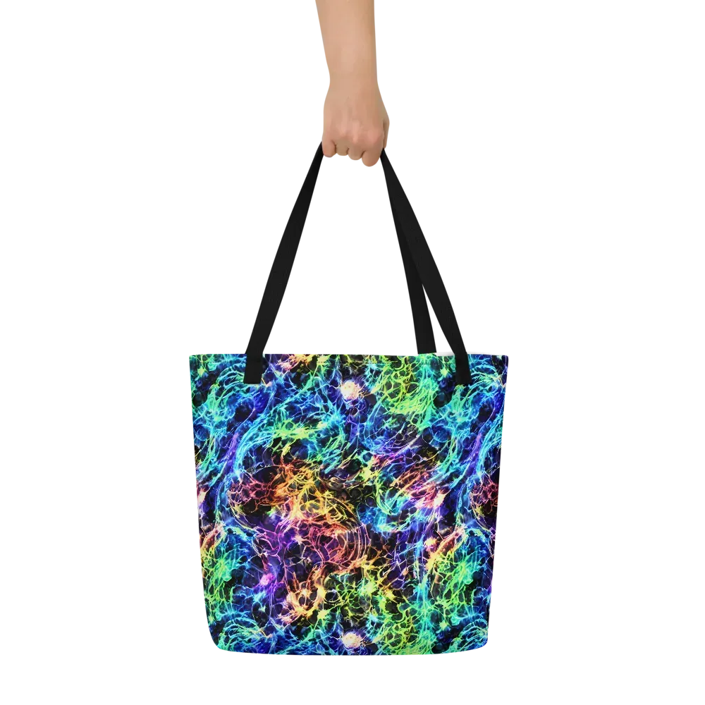 Kaleidoscope Storm on Large Tote Bag W/ Pocket — Front