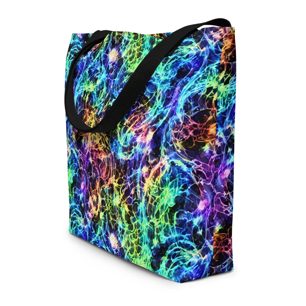 Kaleidoscope Storm on Large Tote Bag W/ Pocket — Front