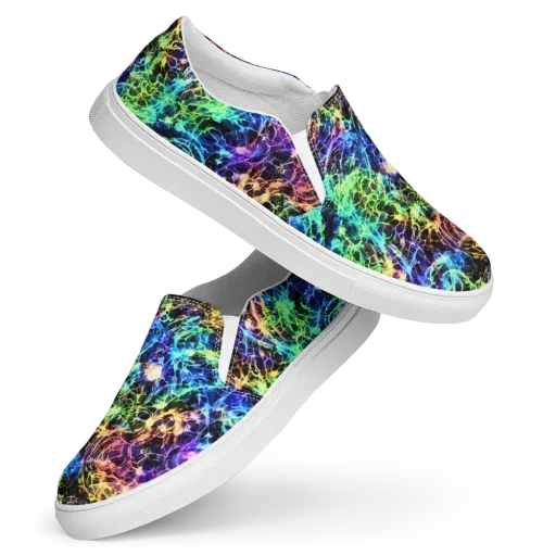 Kaleidoscope Storm on a Women's Slip-On Canvas Shoes