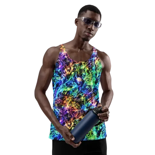 Kaleidoscope Storm on a Men's Tank Top
