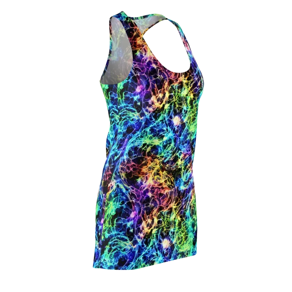 Kaleidoscope Storm on Racerback Dress — Front Side