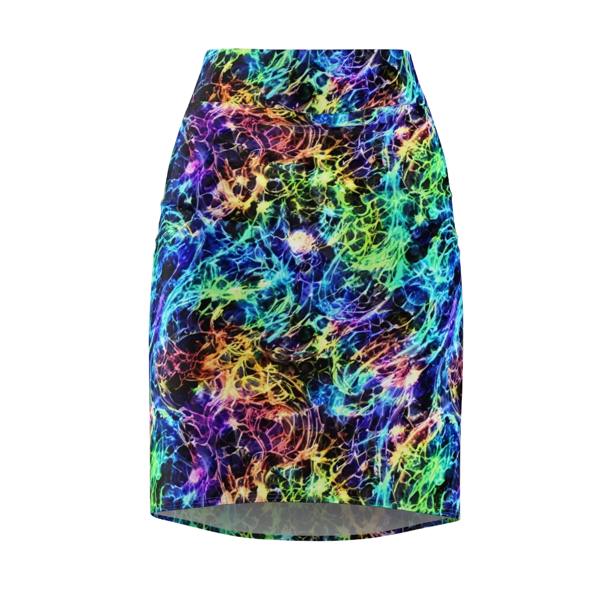 Kaleidoscope Storm on Pencil Skirt — Front