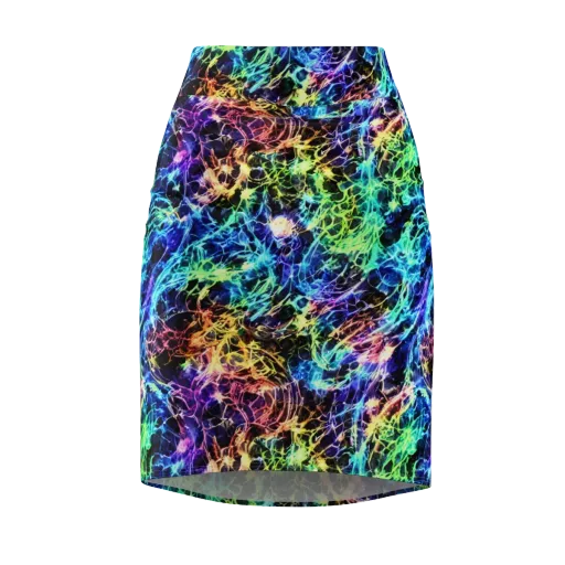 Kaleidoscope Storm on a Pencil Skirt