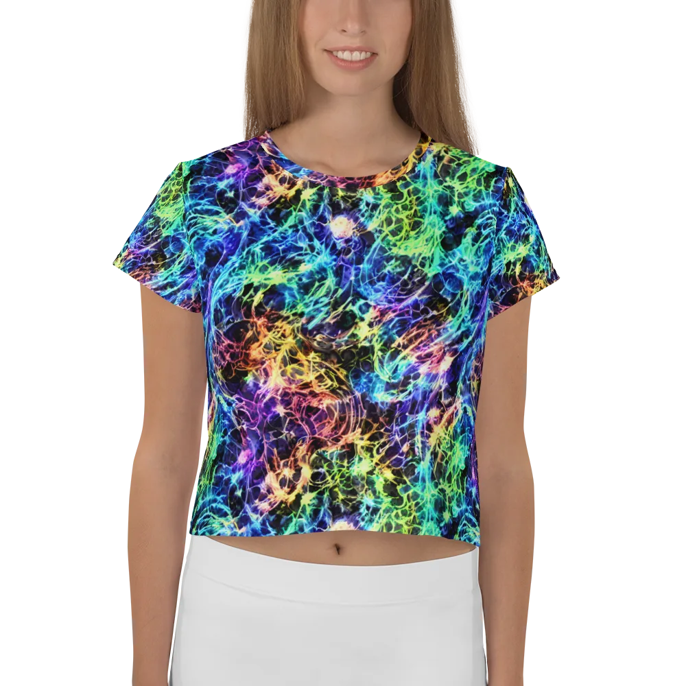 Kaleidoscope Storm on Crop Tee — Front