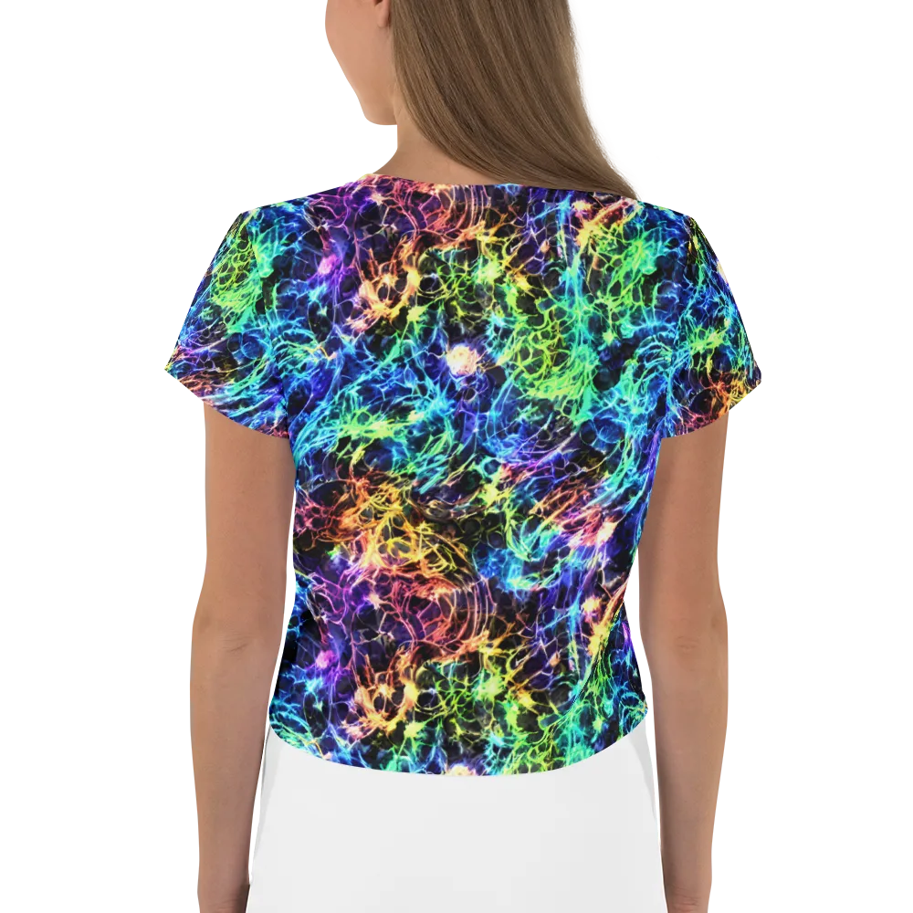 Kaleidoscope Storm on Crop Tee — Back