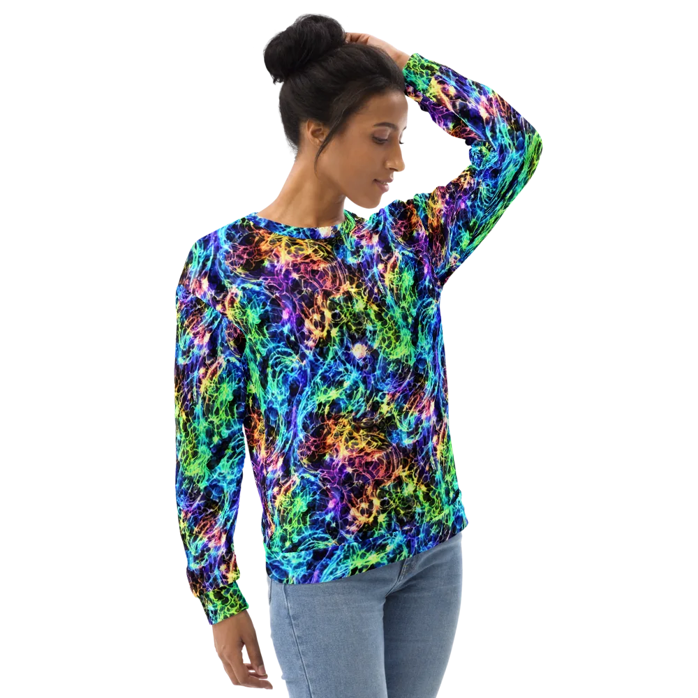 Kaleidoscope Storm on Sweatshirt — Right Front