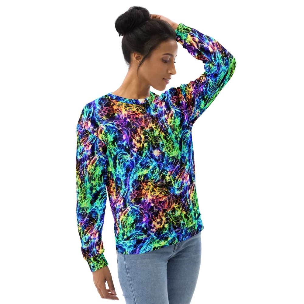 Kaleidoscope Storm on Sweatshirt — Right Front