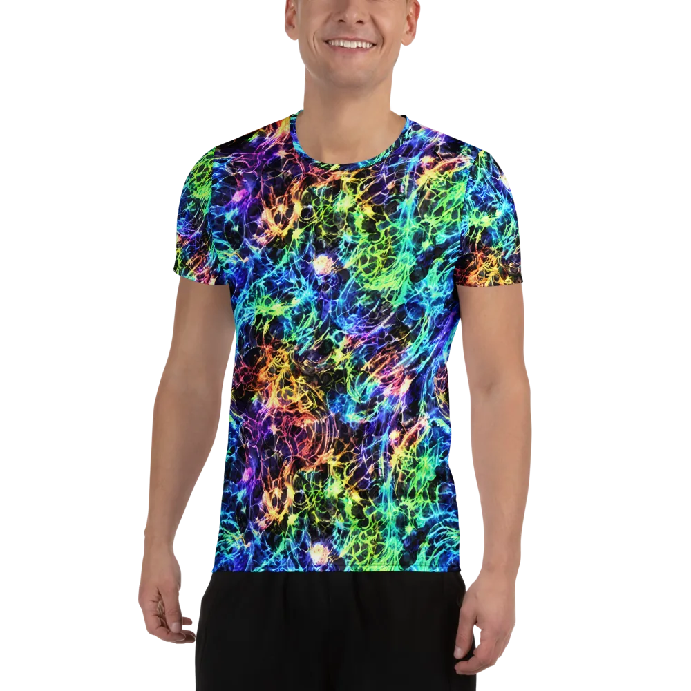 Kaleidoscope Storm on Men's Athletic T-Shirt — Front