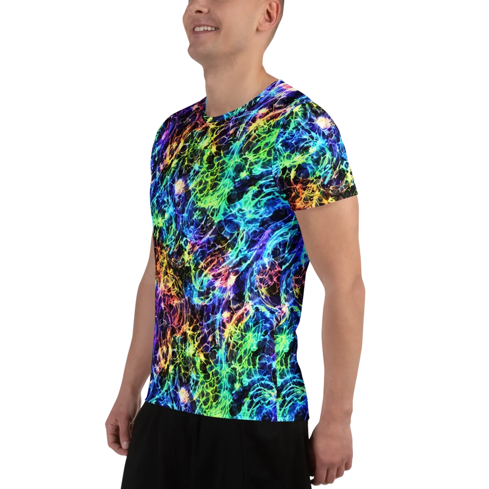 Kaleidoscope Storm on Men's Athletic T-Shirt — Left