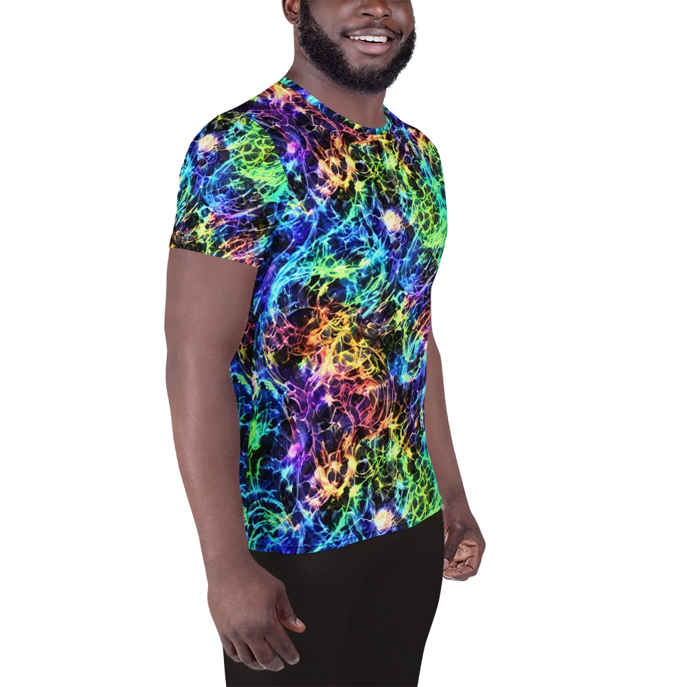 Kaleidoscope Storm on Men's Athletic T-Shirt — Right