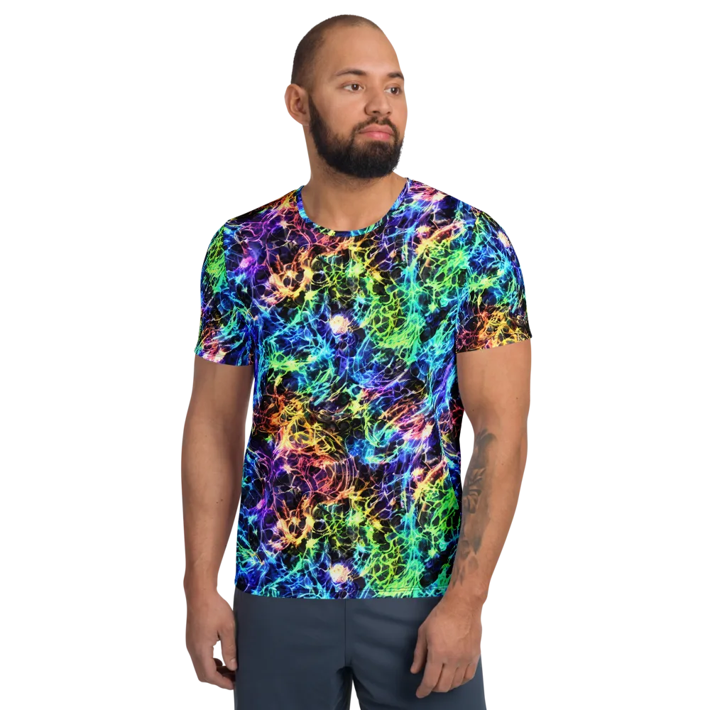 Kaleidoscope Storm on Men's Athletic T-Shirt — Front