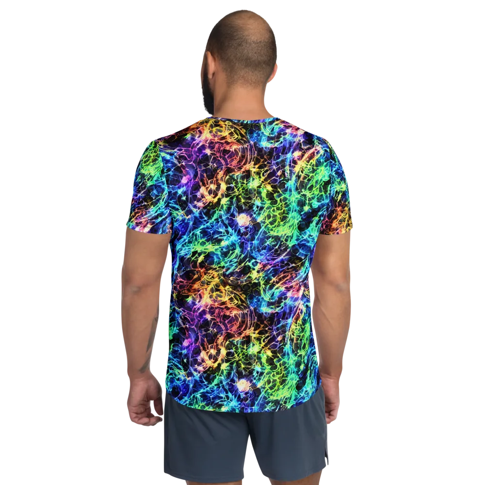 Kaleidoscope Storm on Men's Athletic T-Shirt — Back